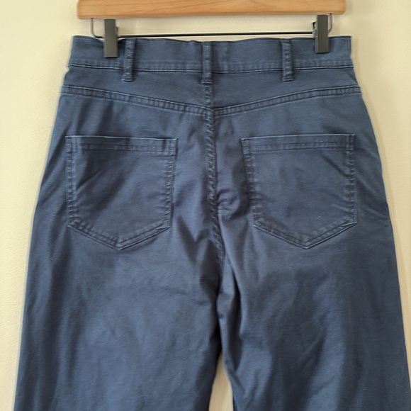 Kotn just-barely-flared Culotte Trousers High Rise Navy Blue Size 8 - Picture 9 of 14